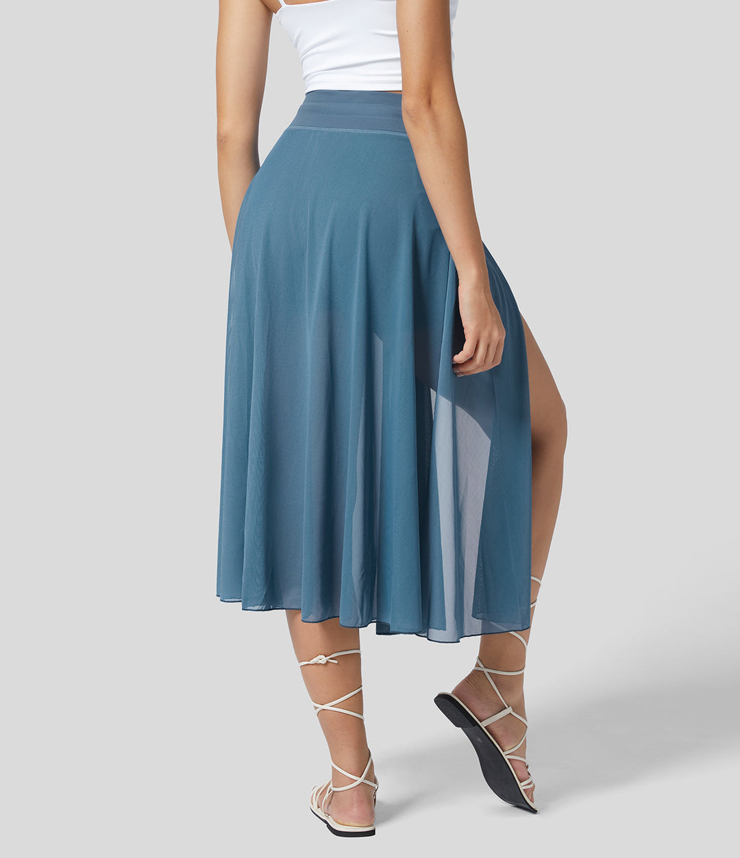 Gonna donna a vita alta, stile midi, con tasca nascosta per praticità quotidiana.