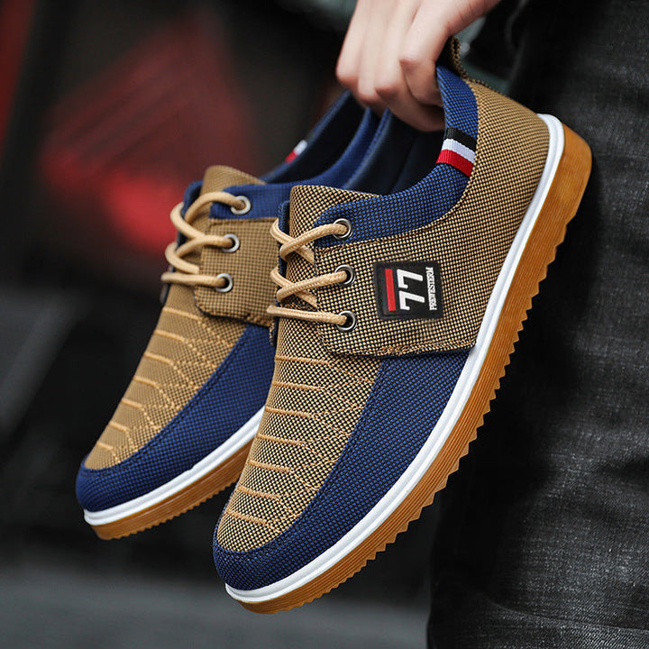 Eleganti scarpe uomo traspiranti con lacci, perfette per un look casual estivo e comfort.