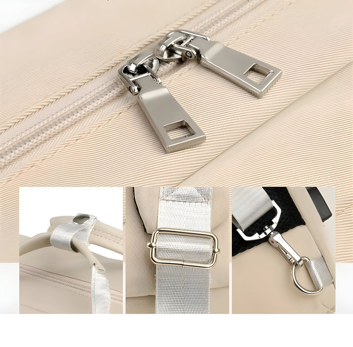 Zaino in tessuto donna, stile minimalista ed elegante, perfetto per ogni outfit.