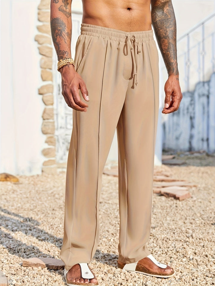 Vestibilità straight fit: Pantaloni alla caviglia uomo, perfetti per moda streetwear e occasioni speciali eleganti.