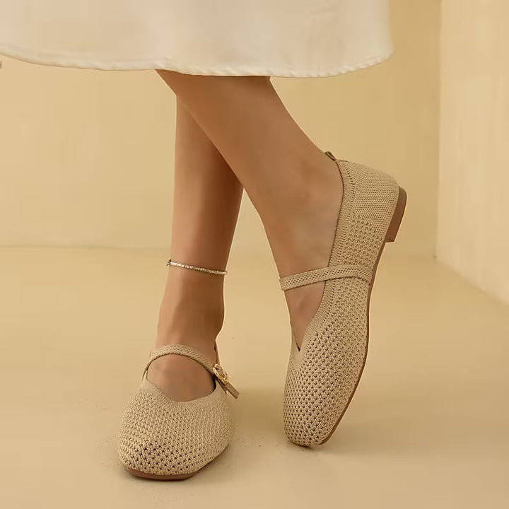 Ballerine Mary Jane da donna alla moda, scarpe piatte che uniscono eleganza e comfort.