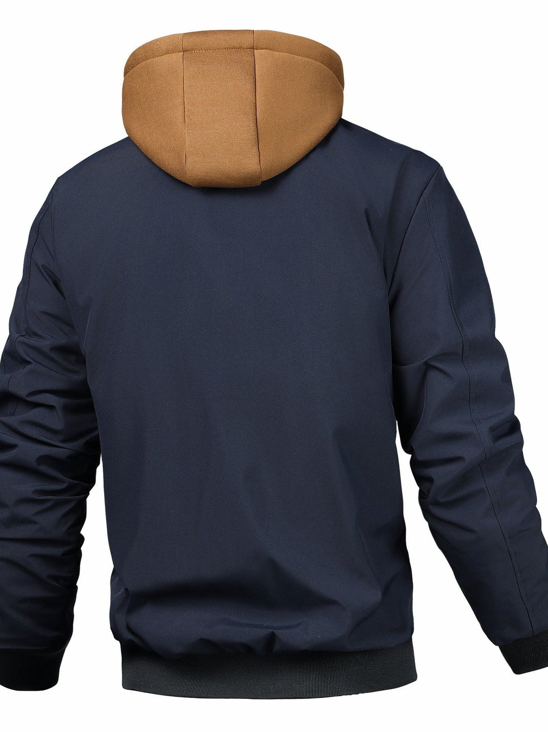 Giacca bomber uomo beige trapuntata, dal design moderno. Con cappuccio per un autunno caldo e versatile.