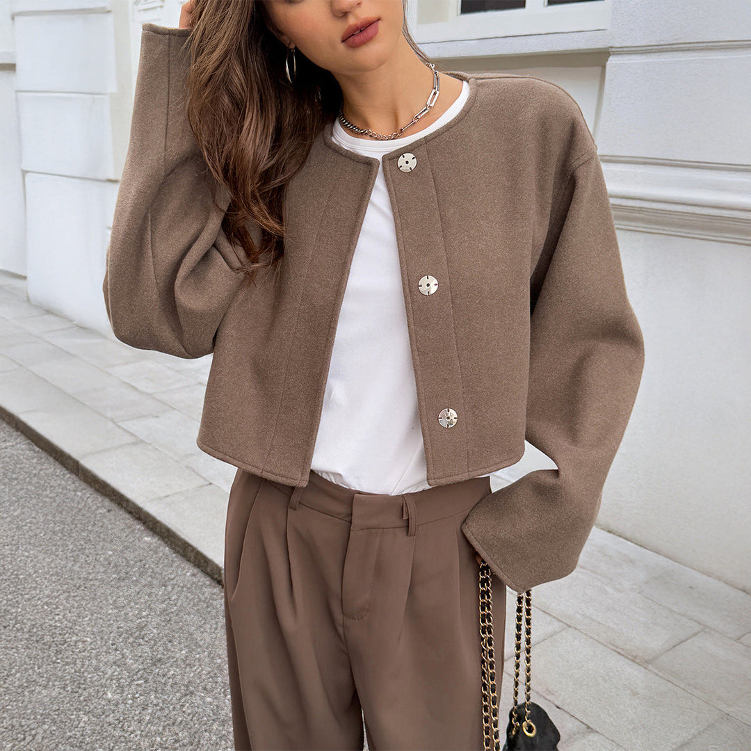 Giacca corta elegante da donna a maniche lunghe, perfetta per un look chic e di tendenza in primavera/autunno.