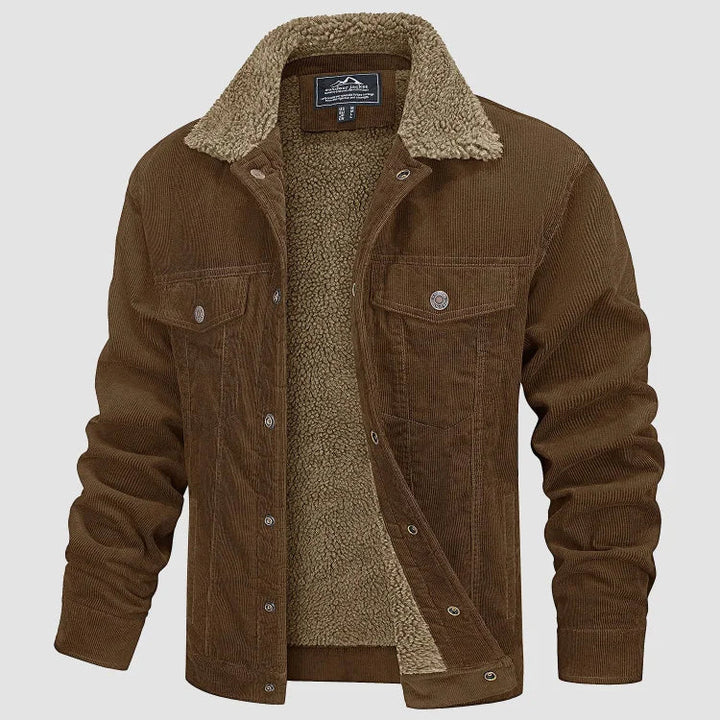 Giacca da uomo camionista calda e confortevole per l'autunno inverno, perfetta per un look elegante e versatile.