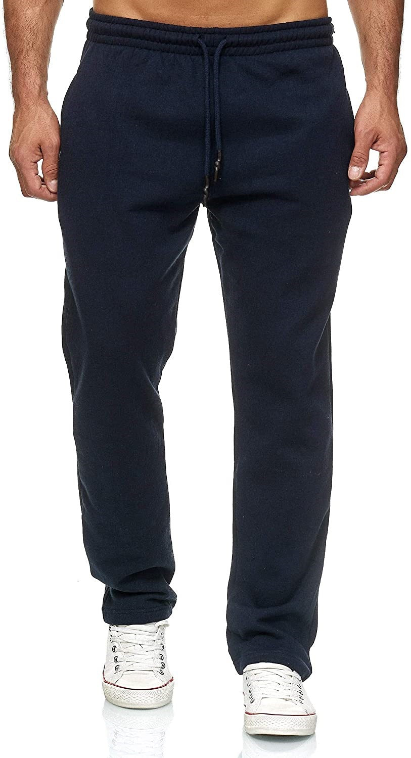 Pantaloni tuta uomo gamba dritta, stile streetwear moderno e comfort ideale per il tempo libero.