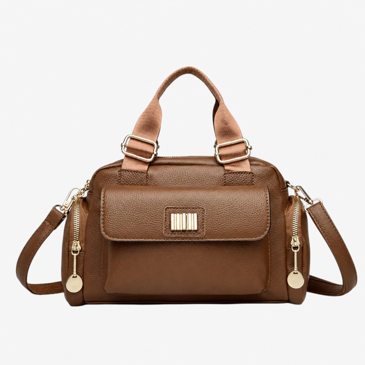 Borsa a mano donna nera con tracolla. Multitasche per un'organizzazione ottimale. Stile versatile e quotidiano.