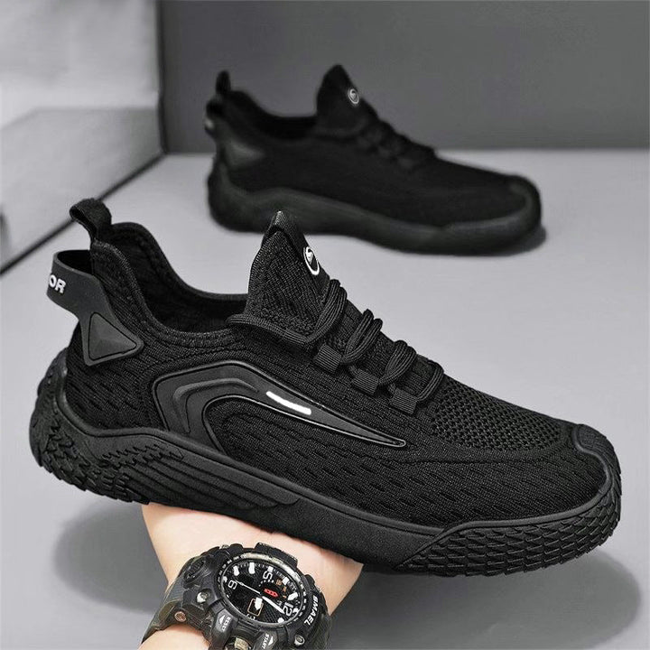 Sneakers sportive uomo grigio/nero con lacci. Calzature casual comode, perfette per ogni giorno.