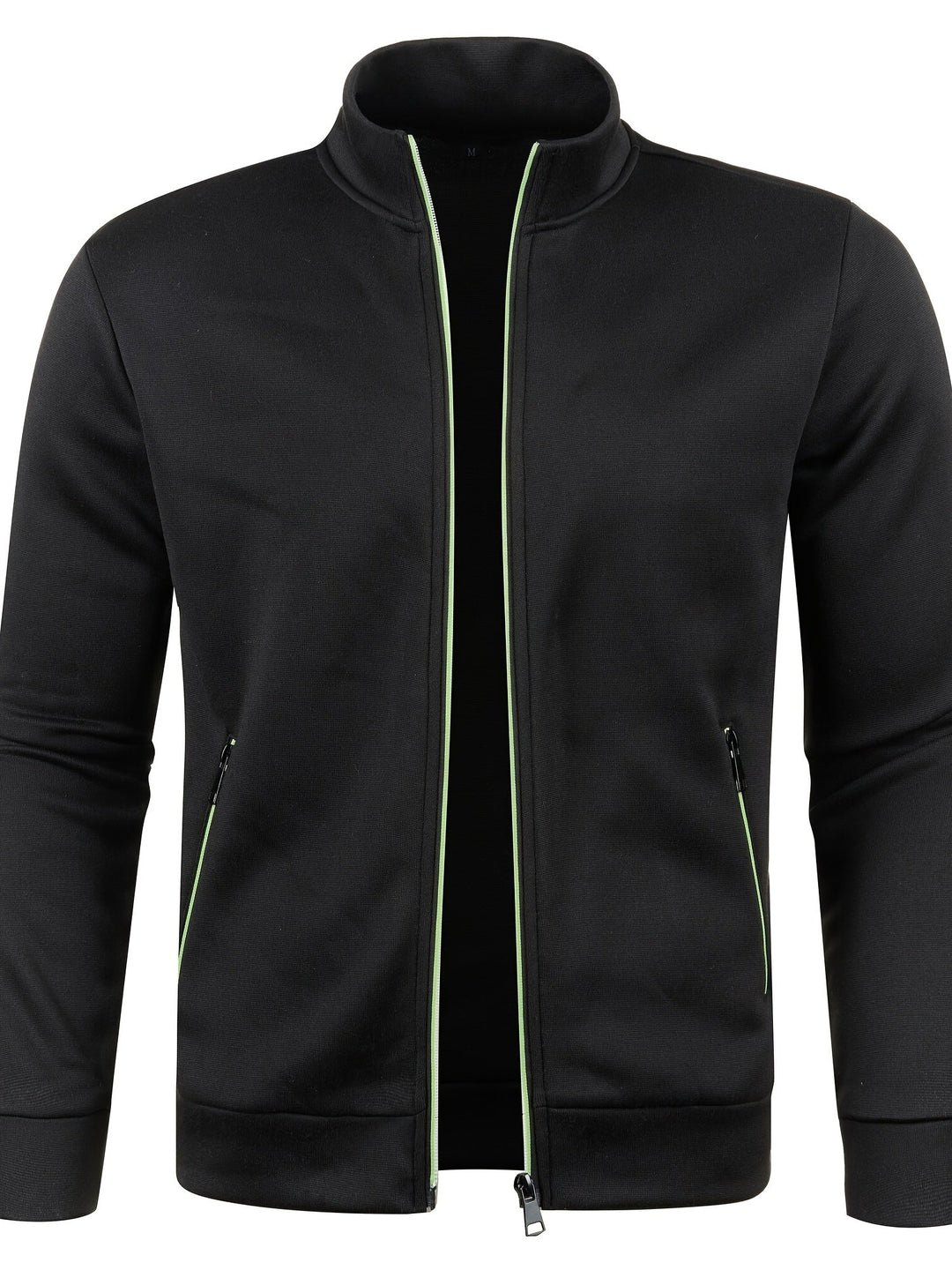 Cardigan da uomo alla moda con zip, ideale per outfit a strati, caldo e versatile.