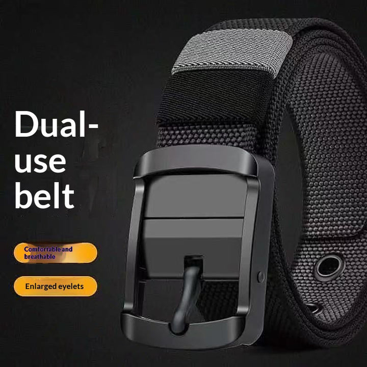 Accessorio uomo versatile: cintura in nylon con fibbia girevole resistente per ogni outfit.