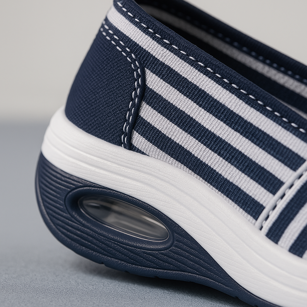 Calzature donna primaverili/estive, blu navy, leggere, comode, facili da indossare per ogni giorno.