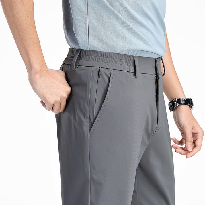 Pantaloni primavera uomo elasticizzati, comodi ed eleganti, un must-have per abbigliamento casual e chic.