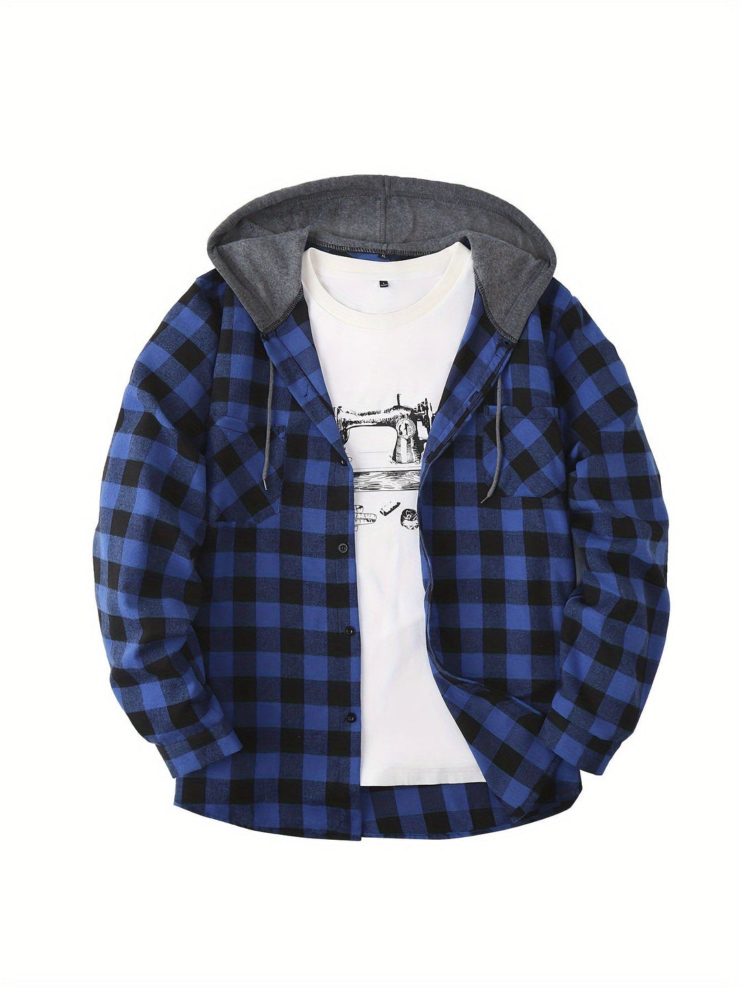 Camicia giacca uomo con fantasia a quadri rossa e nera, ideale per stratificazione.