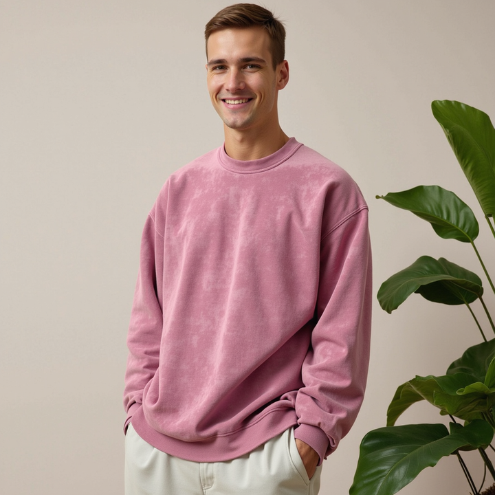 Felpa uomo classica a maniche lunghe, vestibilità comoda per comfort quotidiano e stile casual versatile.