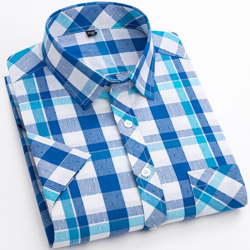 Camicia scozzese uomo maniche corte. Outfit versatile casual estivo per un look sempre alla moda.