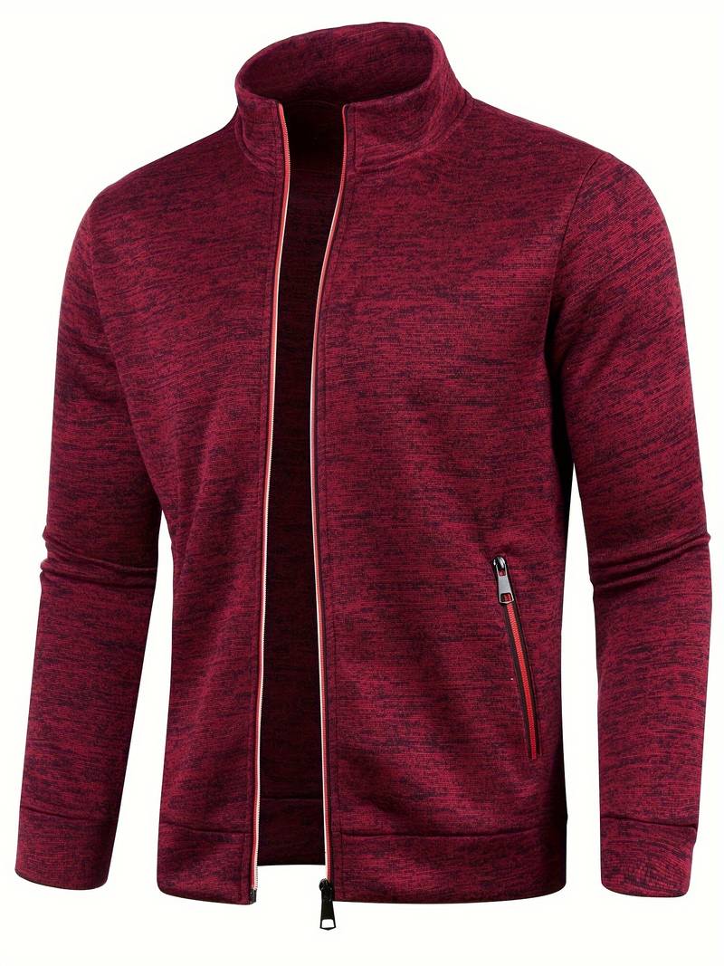 Elegante cardigan da uomo con zip, aggiunge un tocco di moda e calore a ogni outfit.