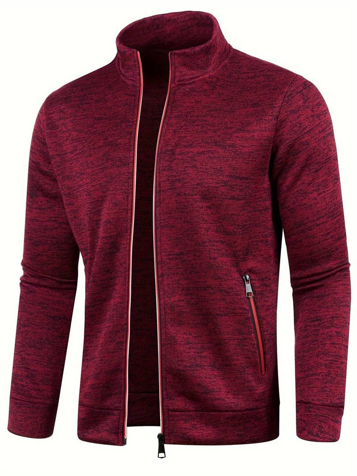 Elegante cardigan da uomo con zip, aggiunge un tocco di moda e calore a ogni outfit.