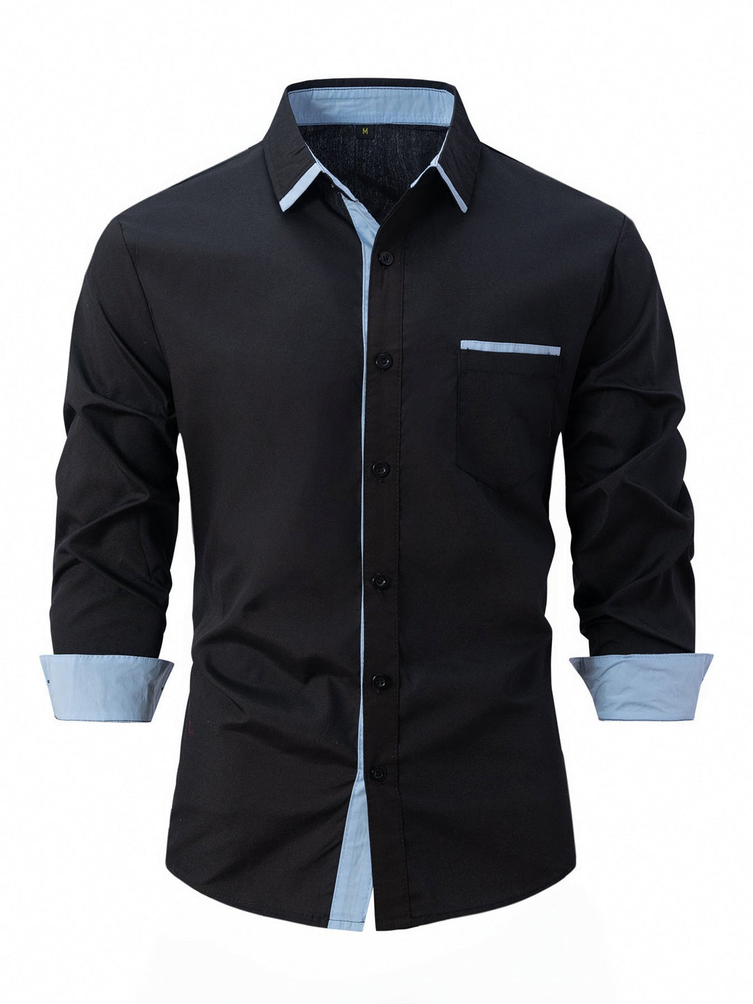 Camicia da uomo slim a righe, perfetta per primavera e autunno. Stile elegante e formale per business.