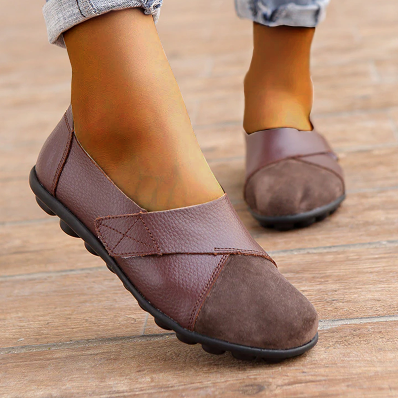 Scarpe ortopediche donna slip-on con supporto plantare, leggere per massimo comfort e benessere piedi.