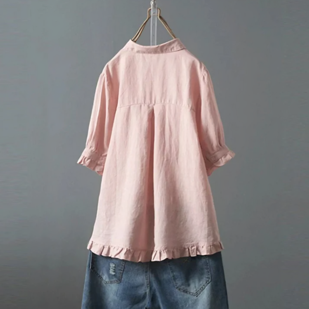 Top donna elegante e comodo, perfetto per primavera/estate o autunno/inverno. Versatile e femminile.