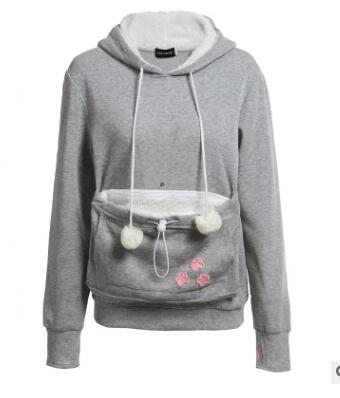 Morbida felpa donna con cappuccio e vivace stampa gatto, ideale per il comfort e la moda casual femminile.