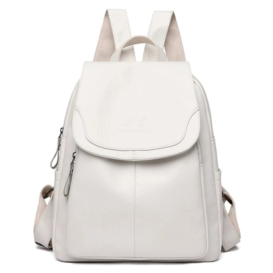 Zaino donna antifurto in pelle sintetica, perfetto per uso quotidiano. Borsa a zaino elegante per sicurezza e stile.