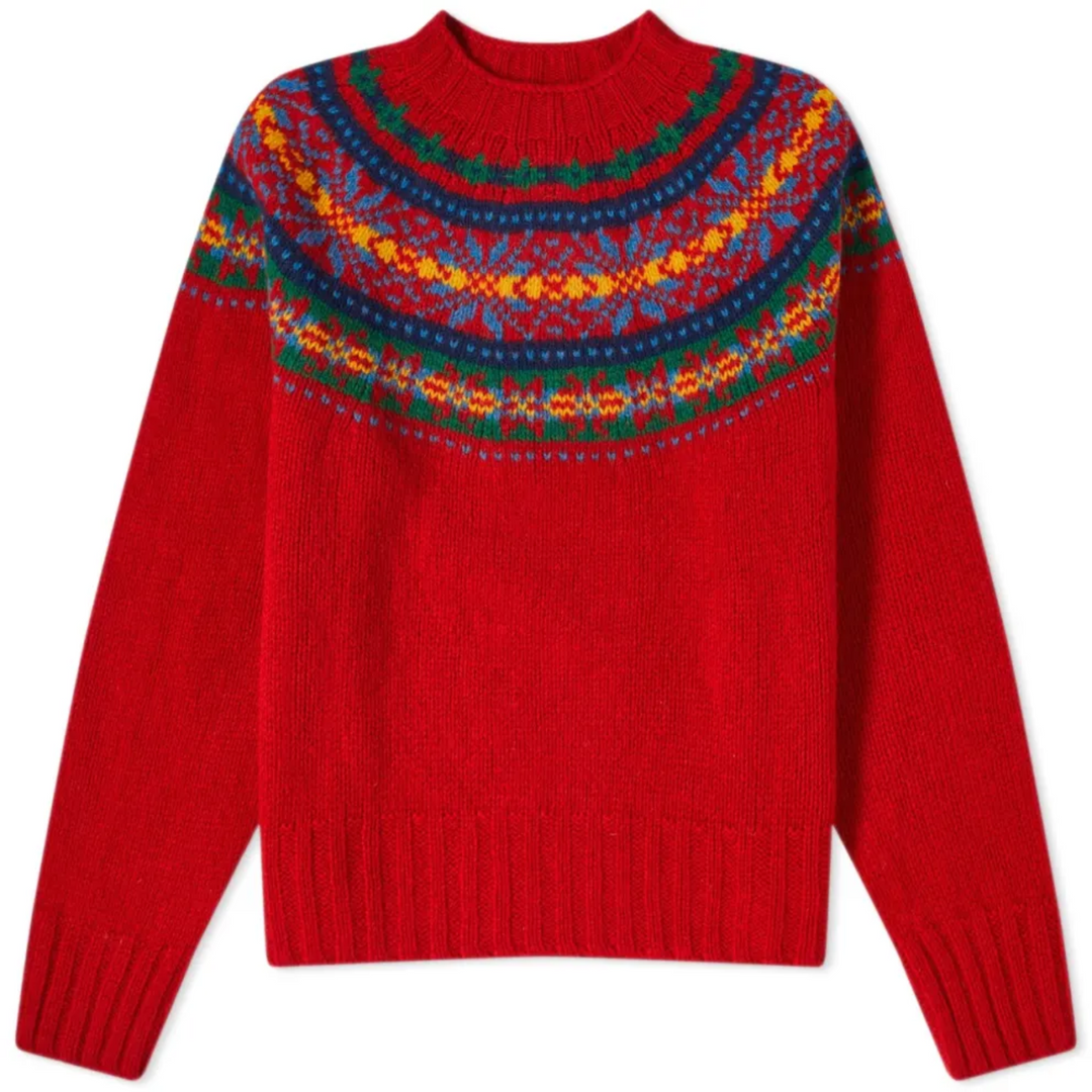 Maglione Fair Isle da donna, design classico per un look invernale sofisticato e caldo comfort.