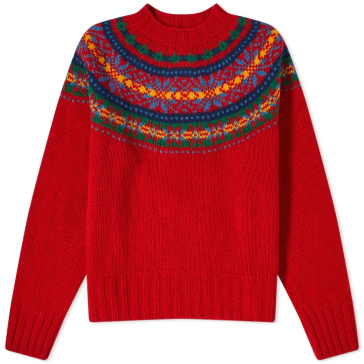 Maglione Fair Isle da donna, design classico per un look invernale sofisticato e caldo comfort.