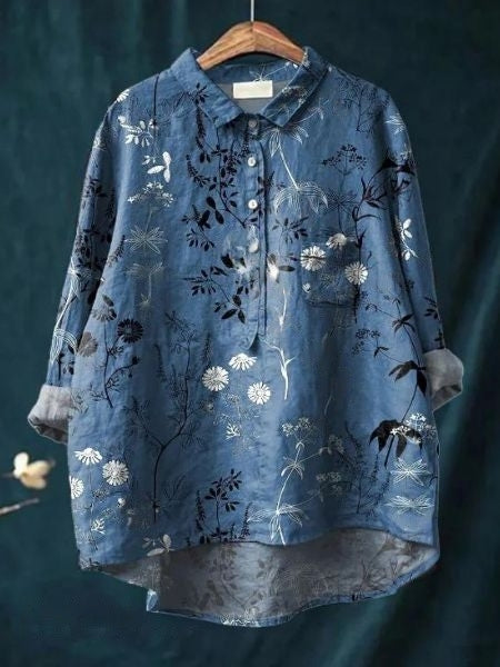 Blusa a fiori donna per un look chic e confortevole, perfetta in primavera e estate.
