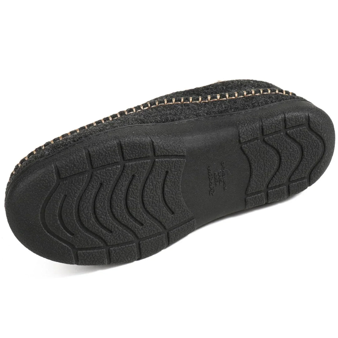 Mocassini invernali uomo, scarpe slip-on calde e antiscivolo. Comfort per casa con punta larga.