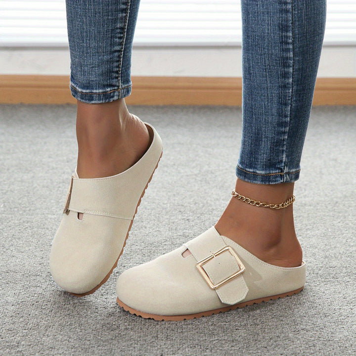 Mules slip-on donna estive con fibbia, ideali per un comfort duraturo e uno stile versatile.