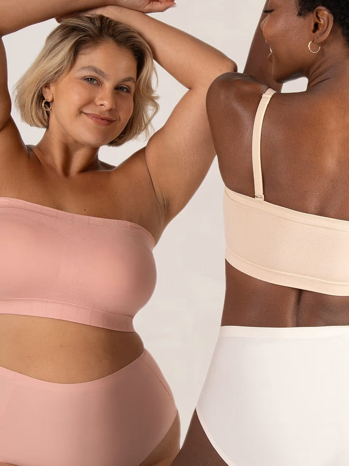 Reggiseno comfort seamless, fascia invisibile per donna, perfetto come base senza spalline.