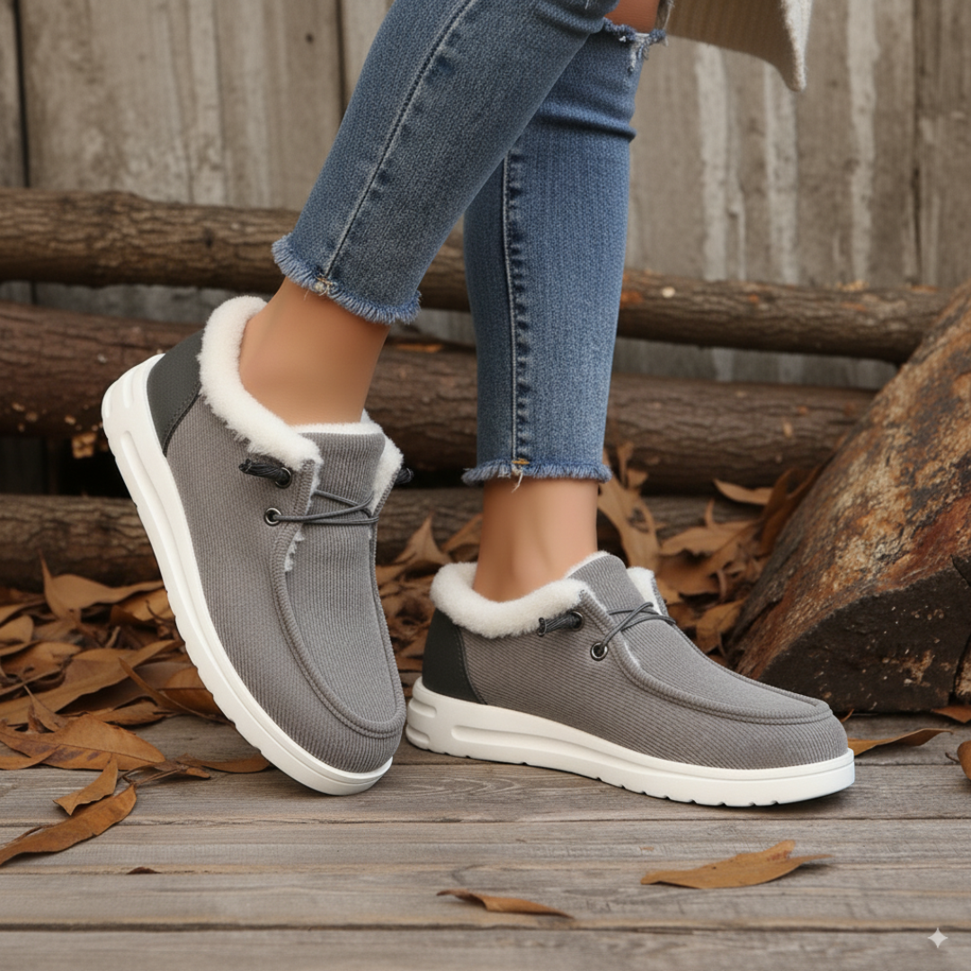 Stivali casual da donna slip-on, con suola antiscivolo e interno felpato per un inverno accogliente e sicuro.
