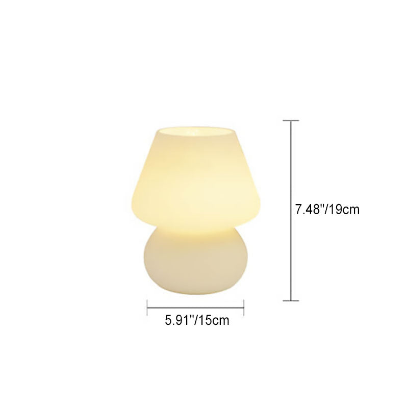 Elegante lampada da tavolo a fungo, design moderno con strisce, accessorio casa.
