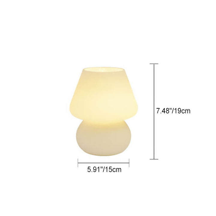 Elegante lampada da tavolo a fungo, design moderno con strisce, accessorio casa.