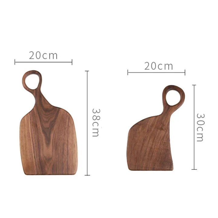 Taglieri da cucina in legno di noce, set 2 pz, resistenti e facili da pulire, ottimi per tagliare e servire.