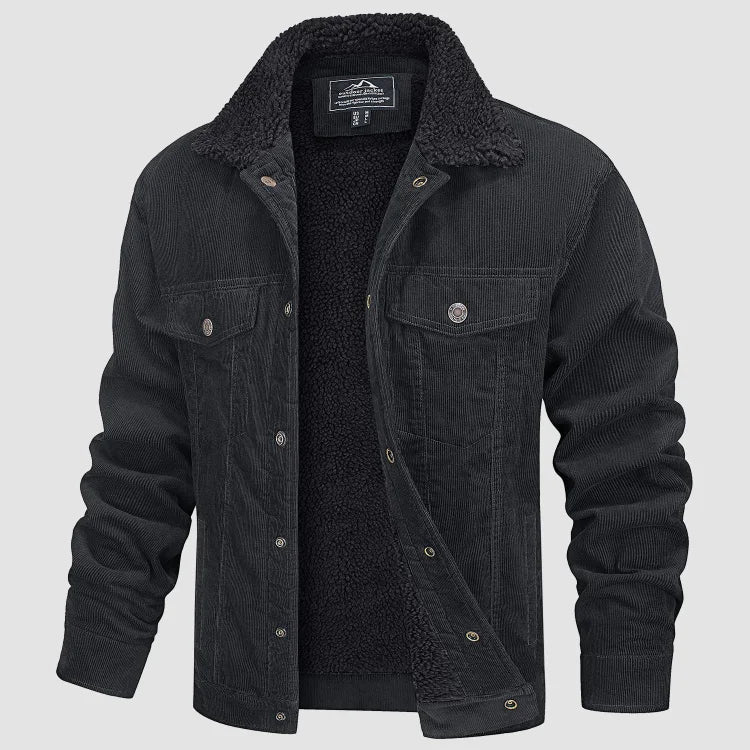 Moderna giacca camionista da uomo in tessuto resistente con fodera comfort, ideale per il freddo e lo stile casual.