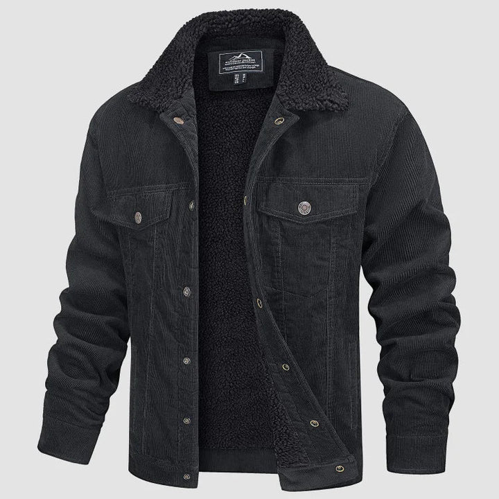 Moderna giacca camionista da uomo in tessuto resistente con fodera comfort, ideale per il freddo e lo stile casual.