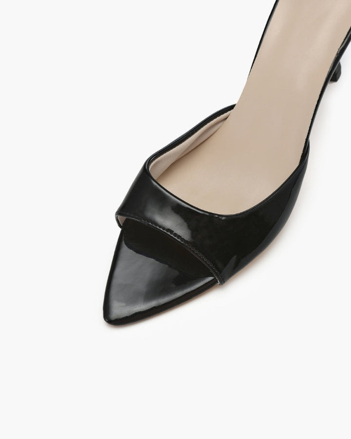 Scarpe donna eleganti: sandali nude con tacco kitten heel, comodi per lunghe giornate.