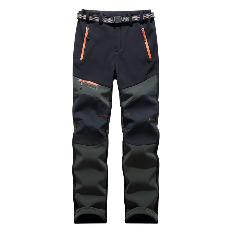 Pantaloni da sci unisex caldi e impermeabili, design a contrasto per attività sulla neve invernale.