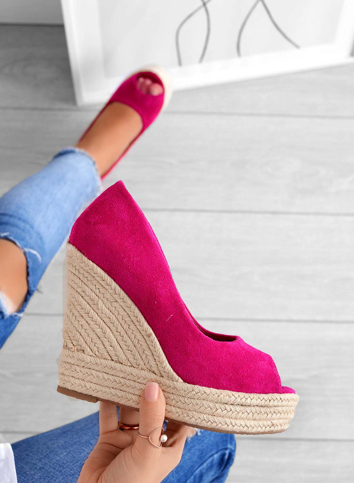 Sandali donna con zeppa effetto corda, scarpe estive slip-on eleganti e comode per ogni occasione.