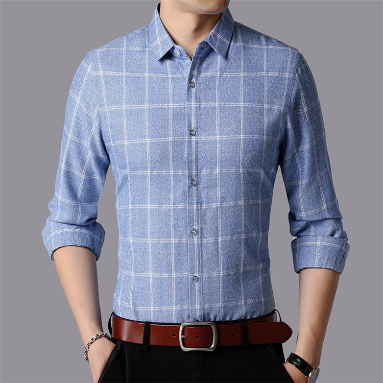 Camicia uomo a maniche lunghe, vestibilità regolare e bottoni. Ideale per uno stile casual o elegante, comfort garantito.