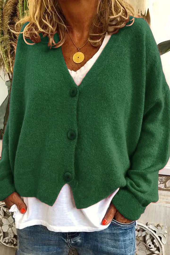 Cardigan donna caldo e confortevole, versatile per un look casual o elegante in autunno/inverno.