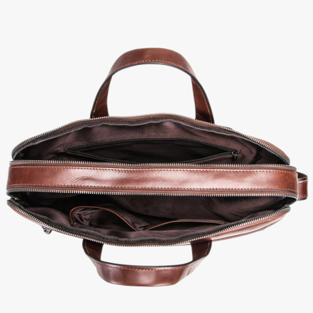 Borsa portadocumenti donna, perfetta come regalo. Elegante borsa laptop colore caffè con tracolla per lavoro e ufficio.