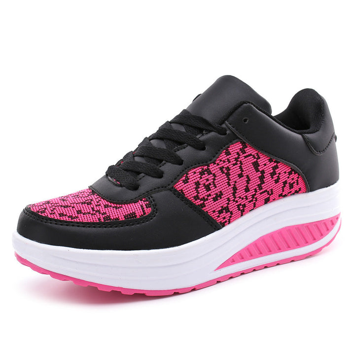 Scarpe casual donna platform, leggere e confortevoli, con lacci, perfette per un tocco di moda sportiva.