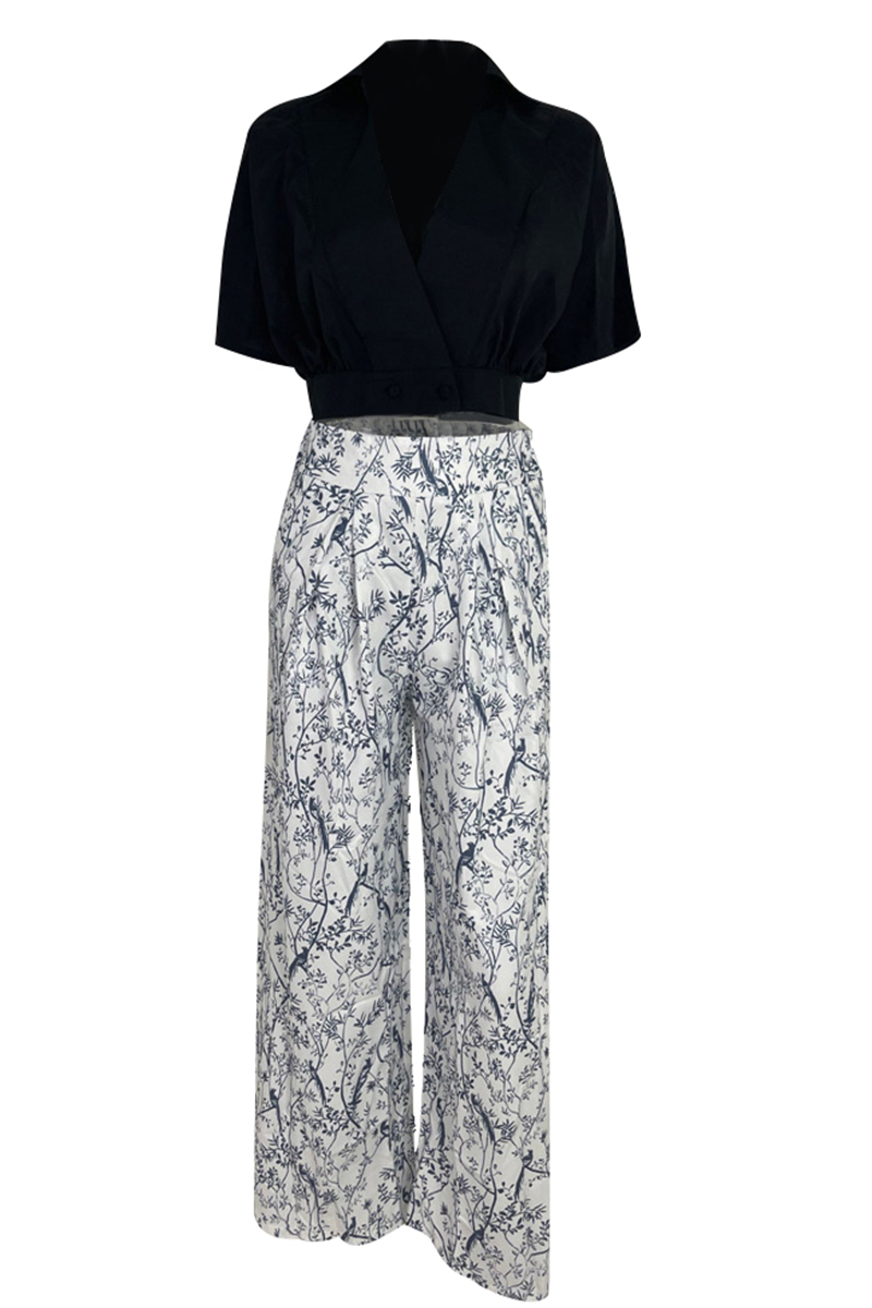 Completo sera donna elegante due pezzi con pantaloni fluidi e blusa moderna. Stile raffinato per eventi.