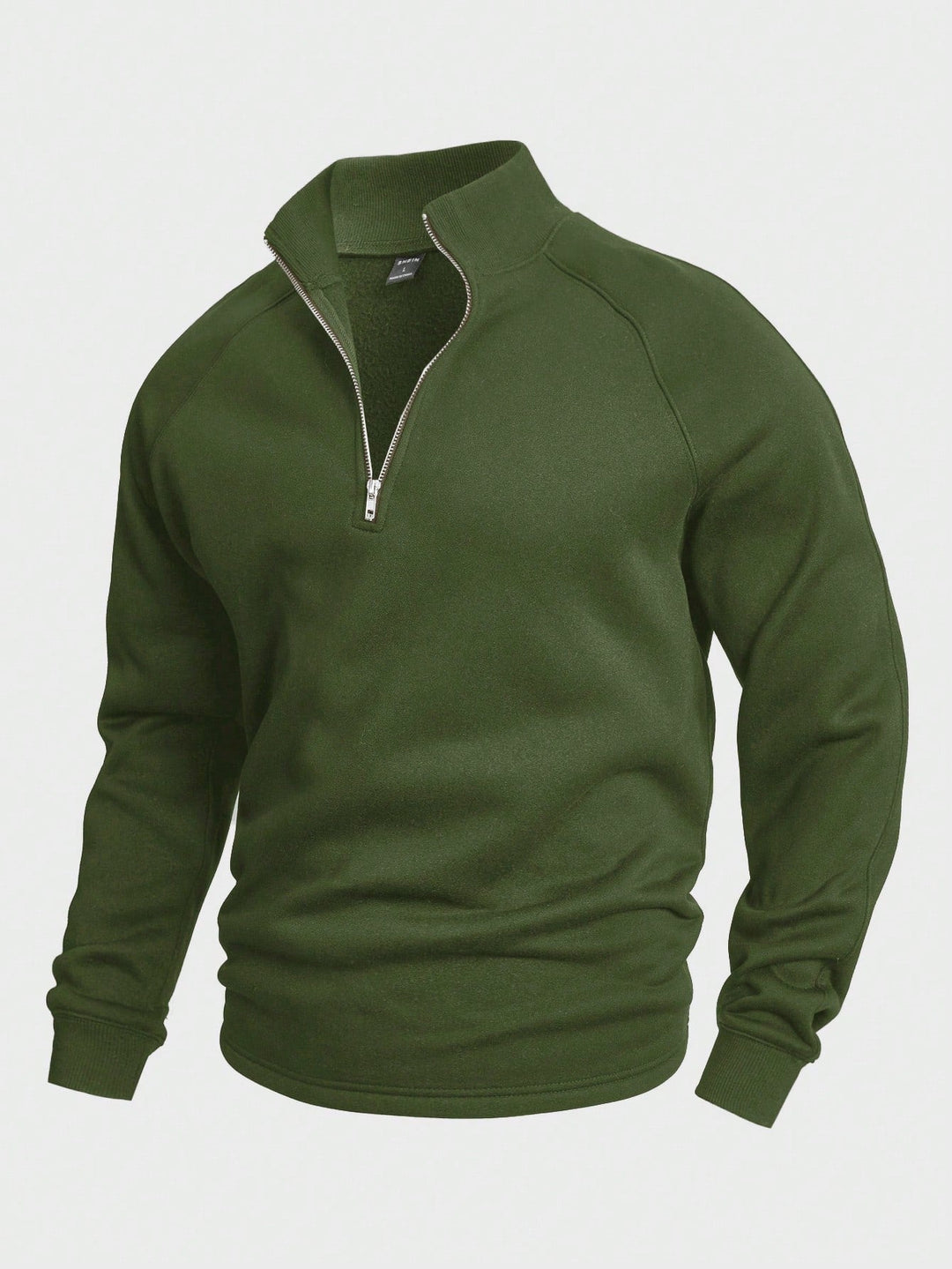 Maglione uomo mezza zip a collo alto, in morbido tessuto, per comfort e stile casual maschile.