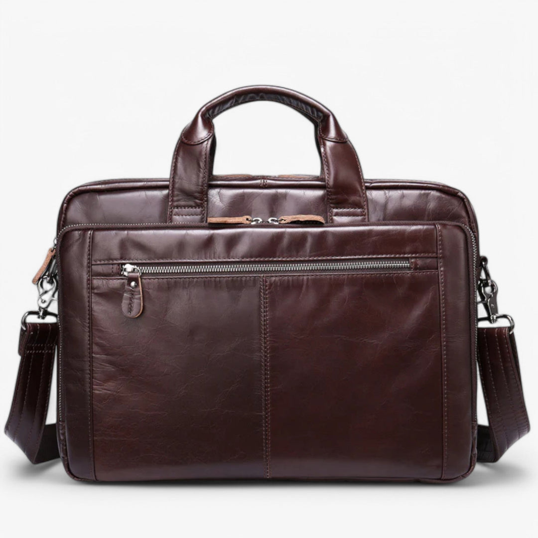 Borsa portadocumenti da viaggio unisex con tracolla, organizer interno per uso quotidiano.