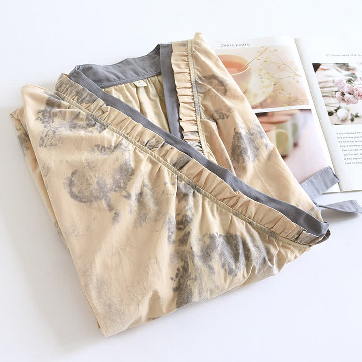 Elegante camicia da notte da donna in puro cotone, con delicato disegno stile inchiostro per massimo comfort e stile.