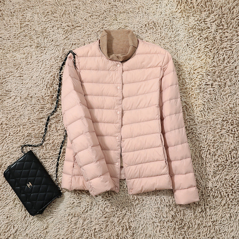 Giacca donna scollo rotondo, leggera, calda e comoda, ideale per l'autunno-inverno.