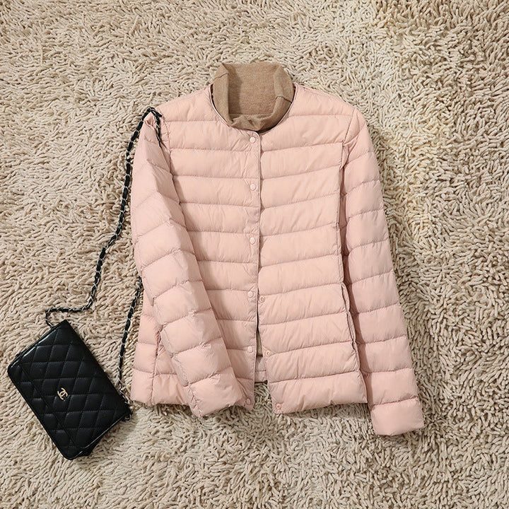 Giacca donna scollo rotondo, leggera, calda e comoda, ideale per l'autunno-inverno.